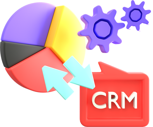 CRM 3D Illustration