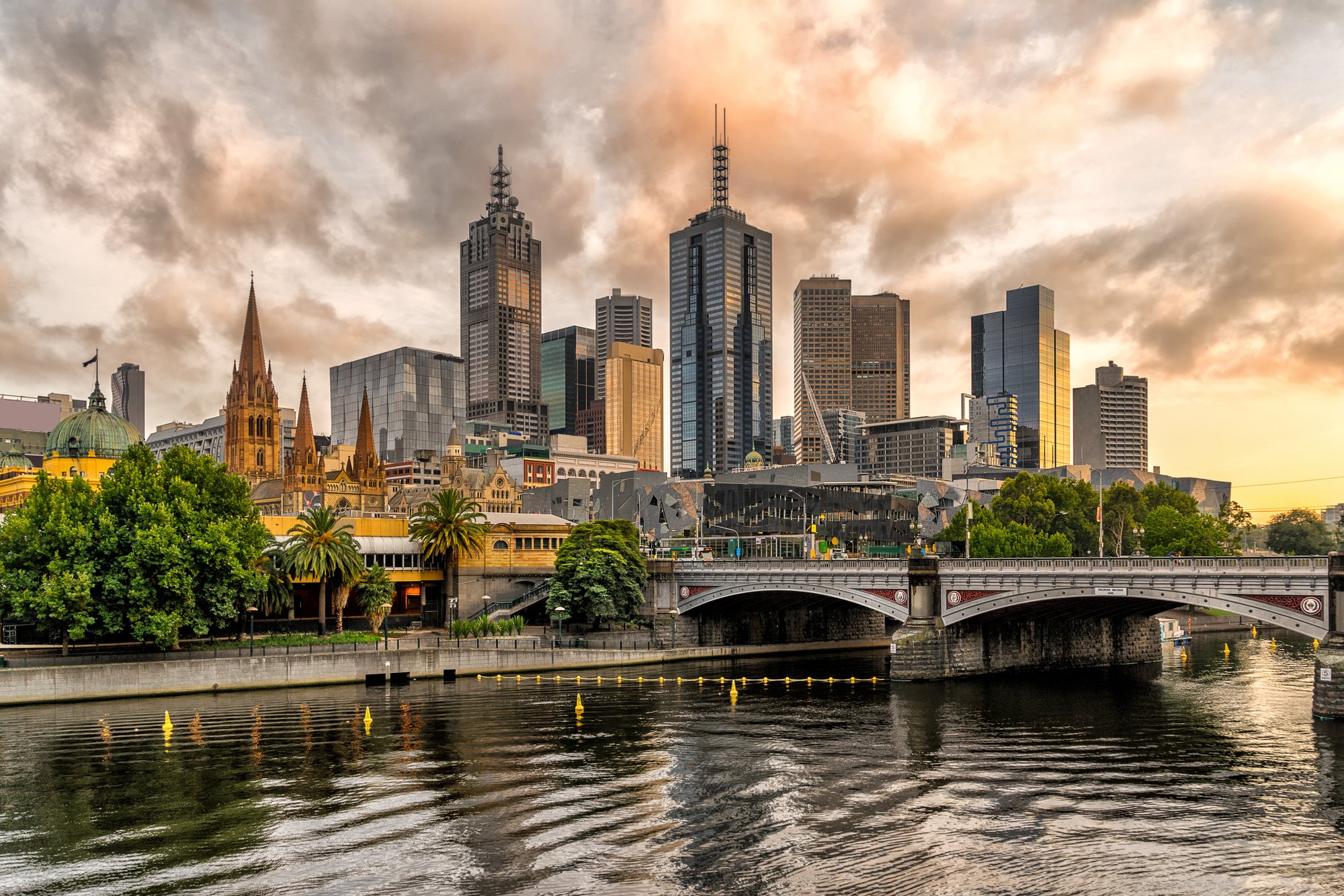 Melbournes central business district from Southbank